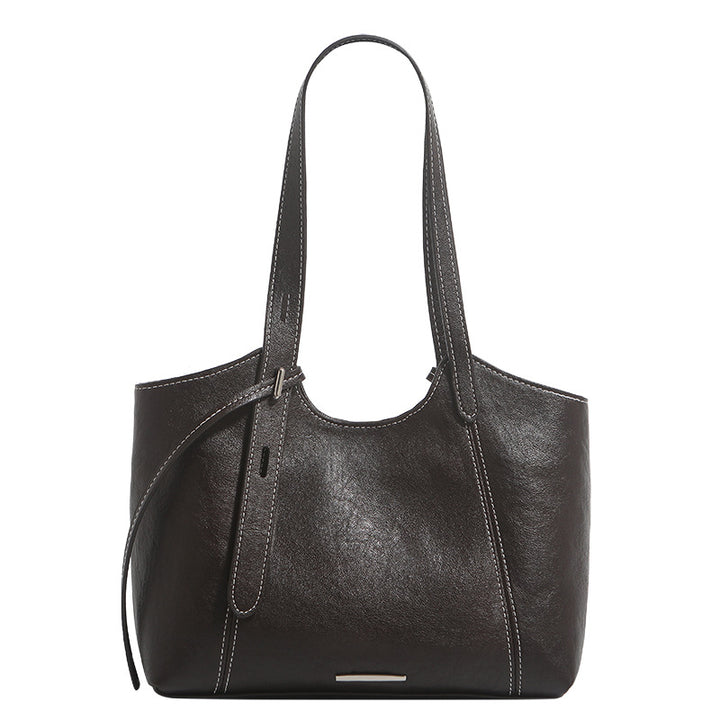 Luxurious Leather Shoulder Tote Bag