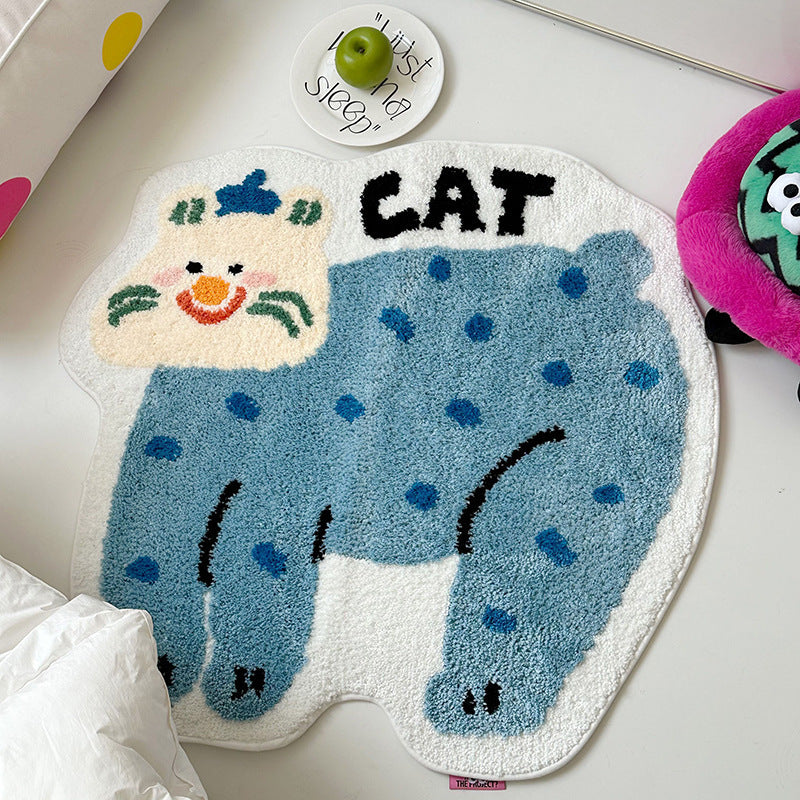Elephant Theme Plush Rug