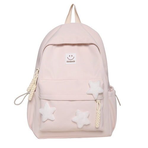 Adorable Star-Accent School Backpack Bowlift