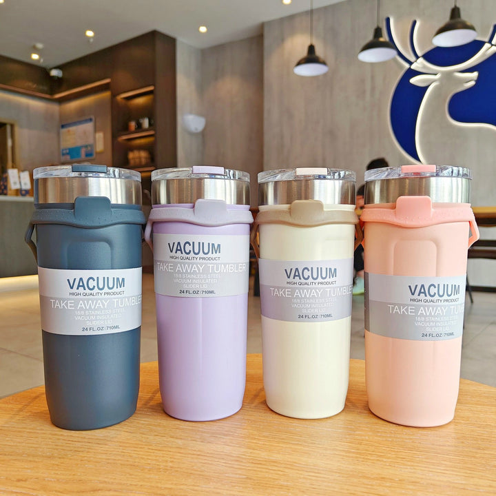 Women double-walled thermos mug with non-slip silicone base Bowlift