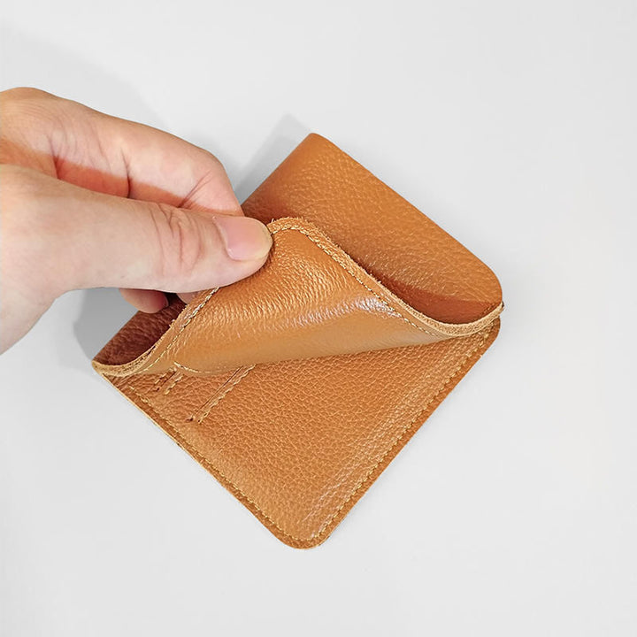 Textured Leather Bi-Fold Wallet Bowlift