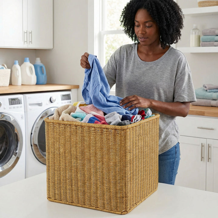 Handwoven storage basket Bowlift