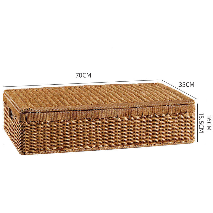 Large Rectangular Woven Storage Chest Bowlift