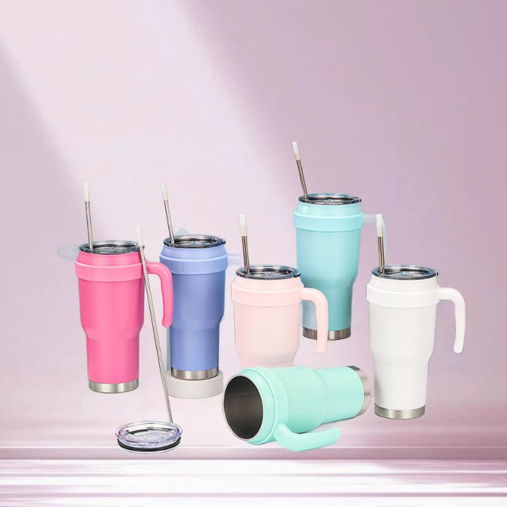 Women's Insulated Coffee Mug with Ergonomic Handle Bowlift