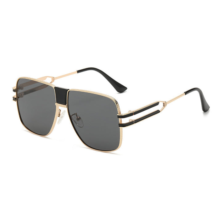 Women modern square sunglasses with elegant metal frame Bowlift