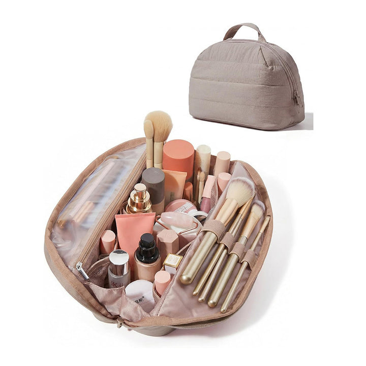 Cosmetic organizer bag with transparent compartments Bowlift