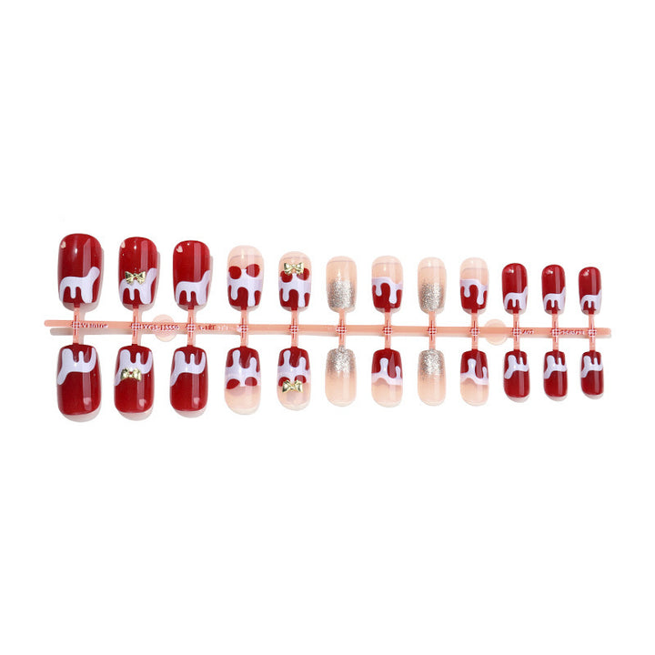 Creative nail art set with playful icing design Bowlift