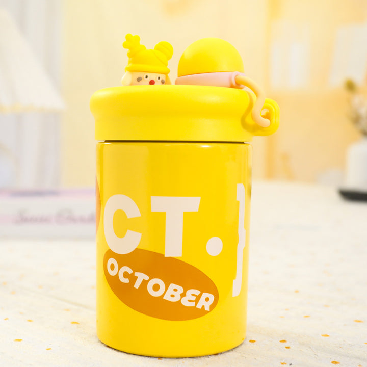 Women's Insulated Water Bottle with Cheerful Design Bowlift