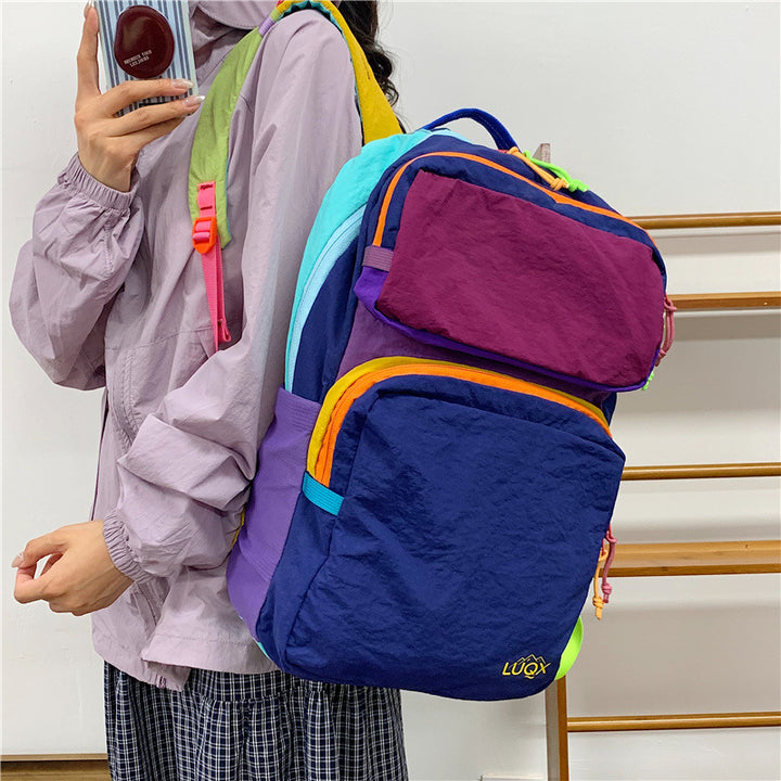 Multi-Compartment Colorful Backpack Bowlift