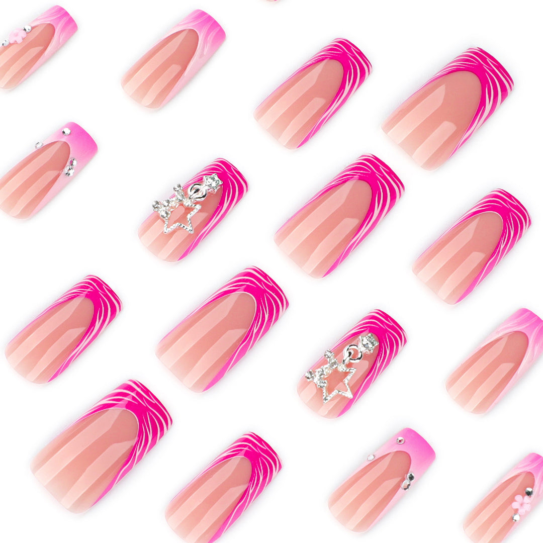 Artful nail designs with glitter and floral accents Bowlift