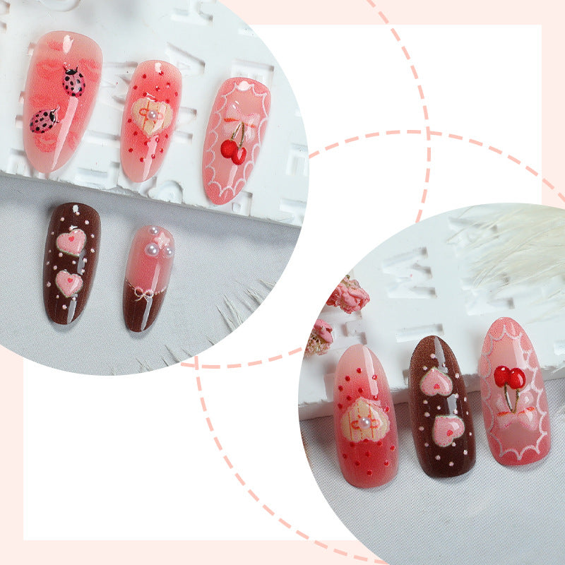 Fantasy-Themed Press-On Nail Art Set Bowlift