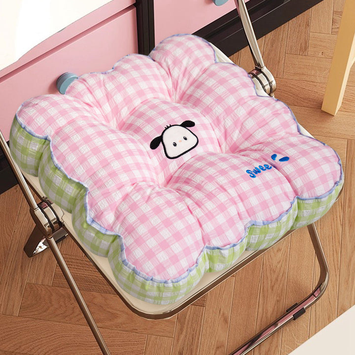Padded seat cushion with floral motif Bowlift