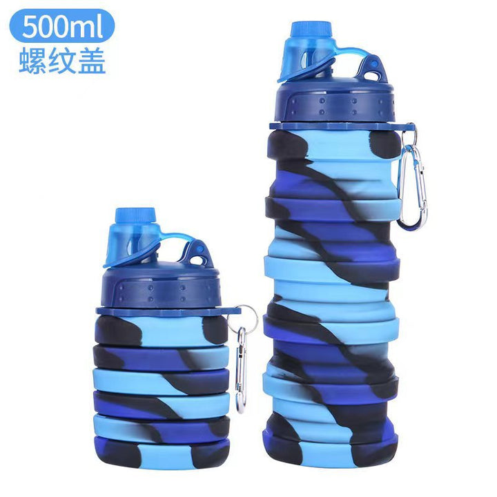 Unisex Collapsible Sports Water Bottle with Carabiner Bowlift