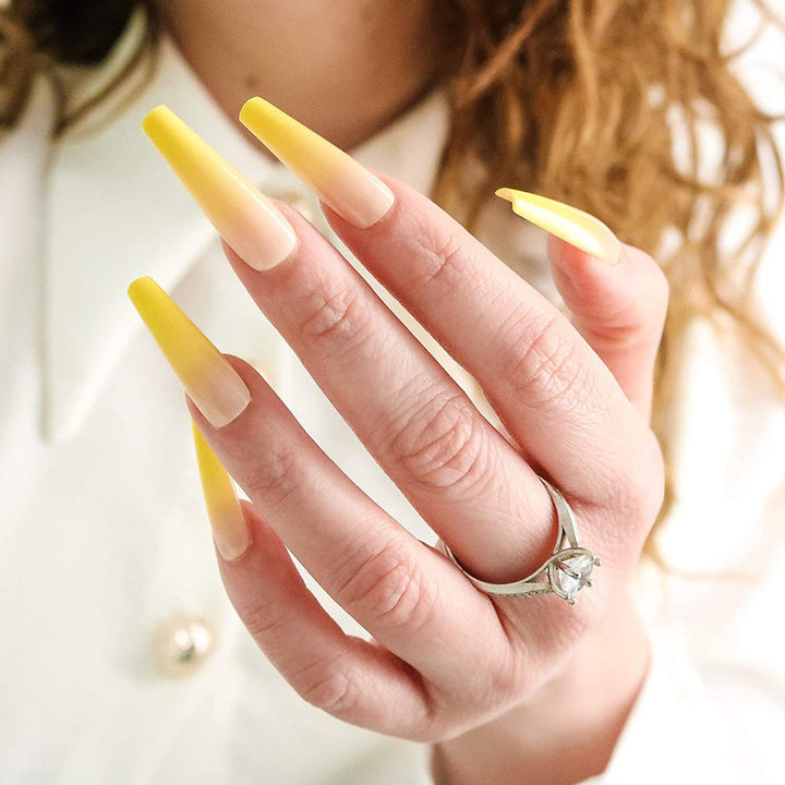 Elegant and creative art nails in ombre style Bowlift