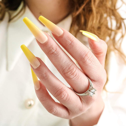 Elegant and creative art nails in ombre style Bowlift