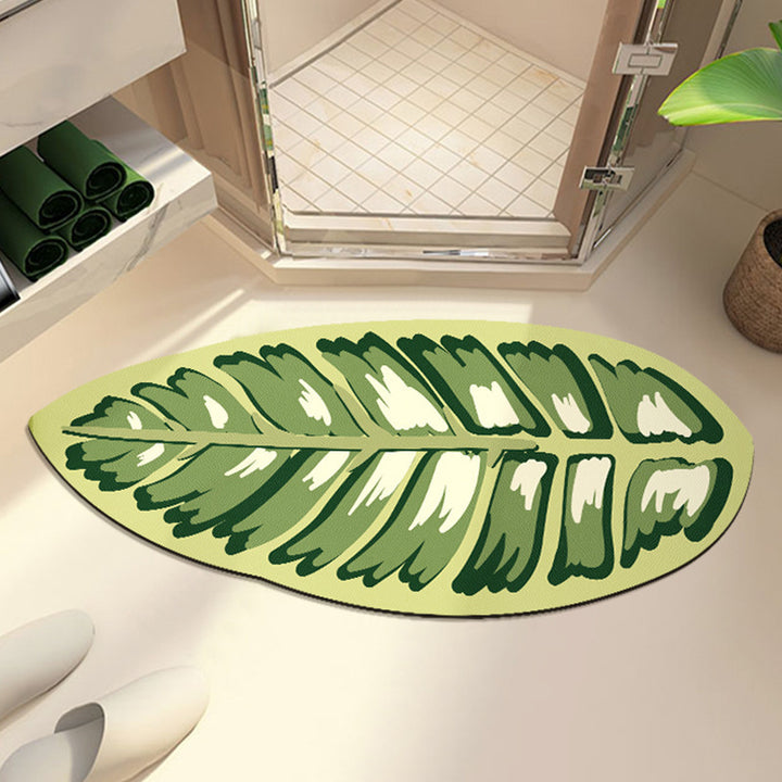 Leaf-Shaped Bath Mat Bowlift