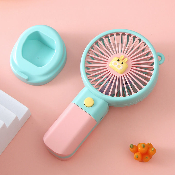 Ladies portable hand fan with cute animal design Bowlift