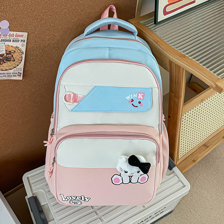 Fun-Themed Plush Character Backpack Bowlift