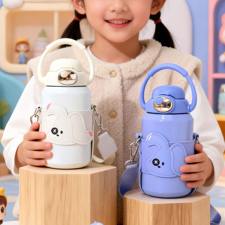 Ladies Insulated Water Bottle with Cute Bunny Design Bowlift