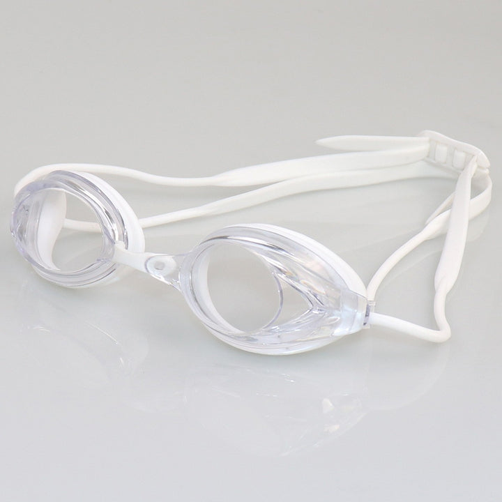 Swimming goggles with adjustable head strap and comfort nose piece Bowlift