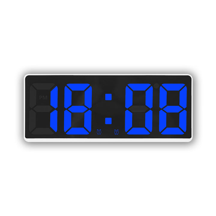 Digital LED alarm clock with large, light blue display and snooze function Bowlift