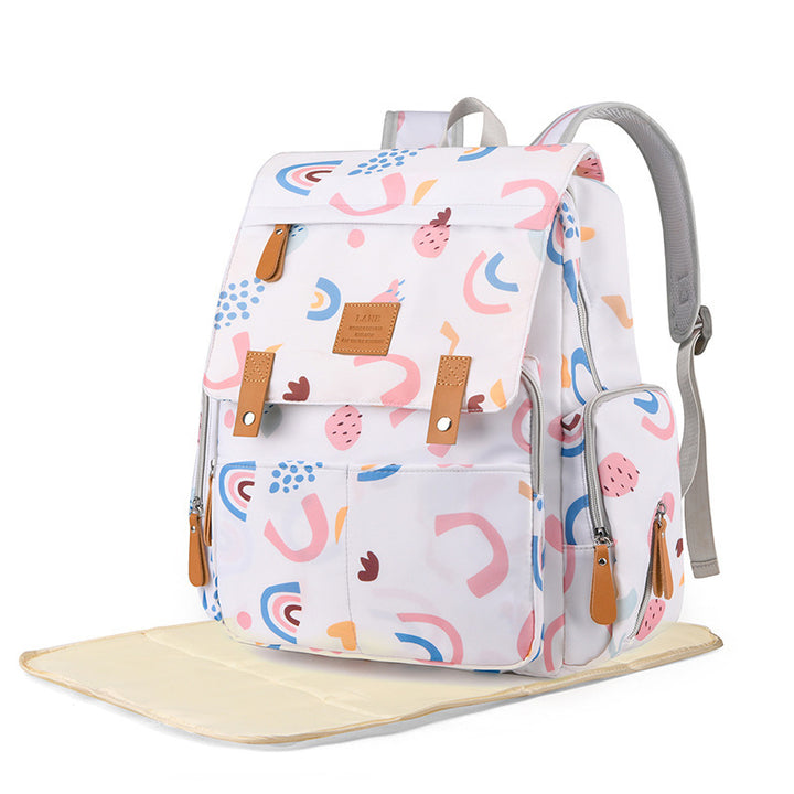 Versatile Floral Print Backpack Bowlift