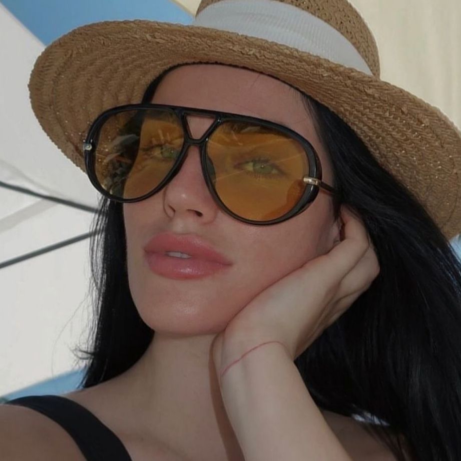 Women's stylish pilot sunglasses with luxurious metal frame Bowlift