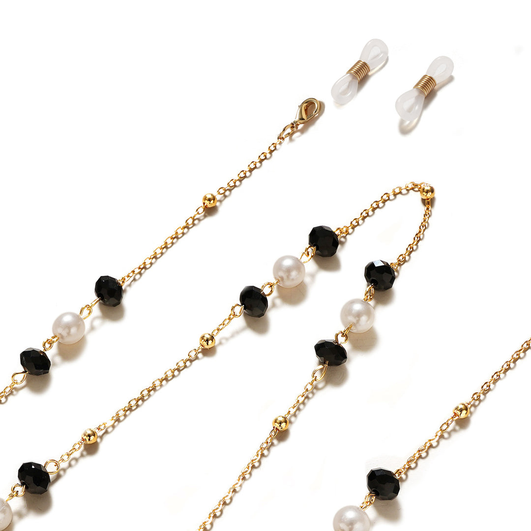 Elegant Pearl and Gemstone Eyewear Chain Bowlift