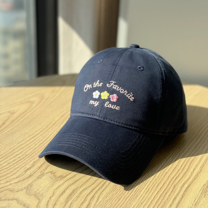 Women's Embroidered Text Cap Bowlift