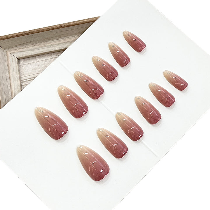 Elegant Ombre Press-On Nails Bowlift
