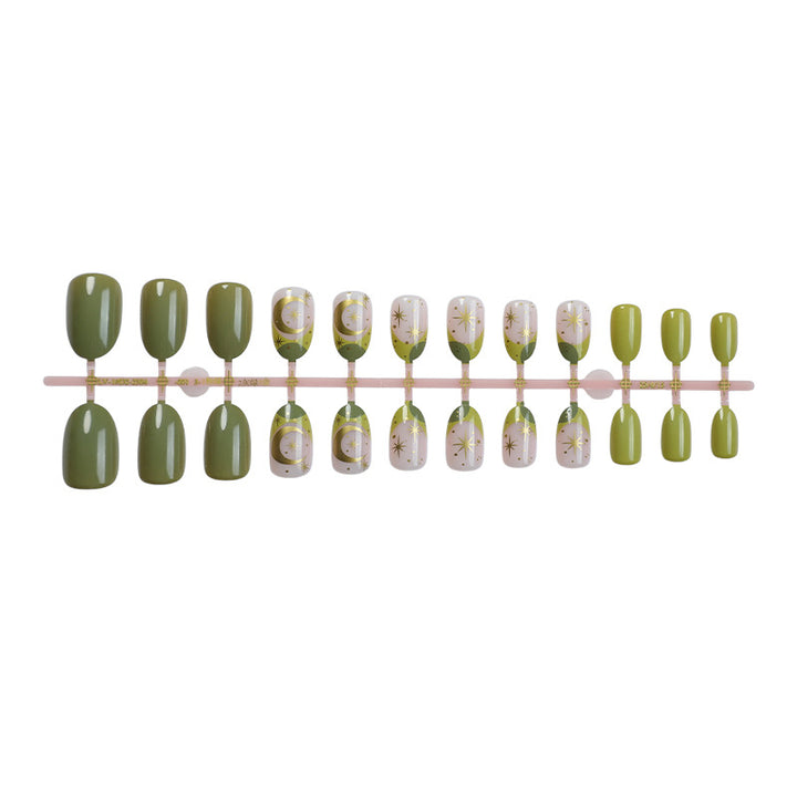 Decorative Press-On Nail Art Set with Botanical Inspirations Bowlift
