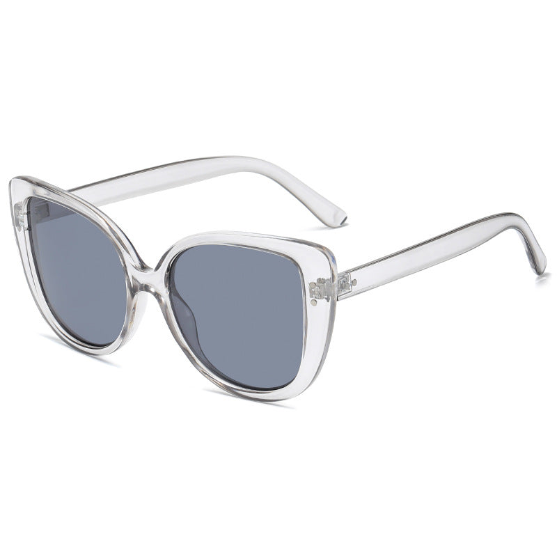 Ladies glamorous oversized sunglasses withElegant transparent frame Bowlift