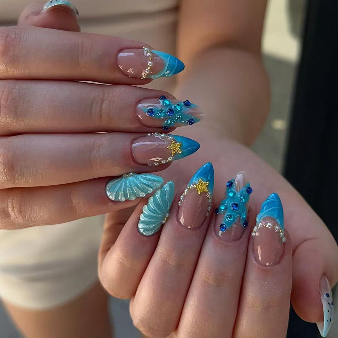 Artificial nails in maritime design with 3D elements Bowlift