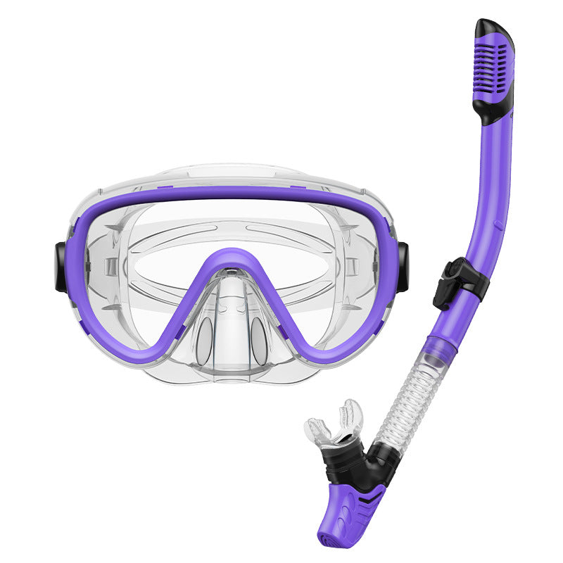 Premium dive mask with anti-fog function and flexible breathing tube Bowlift