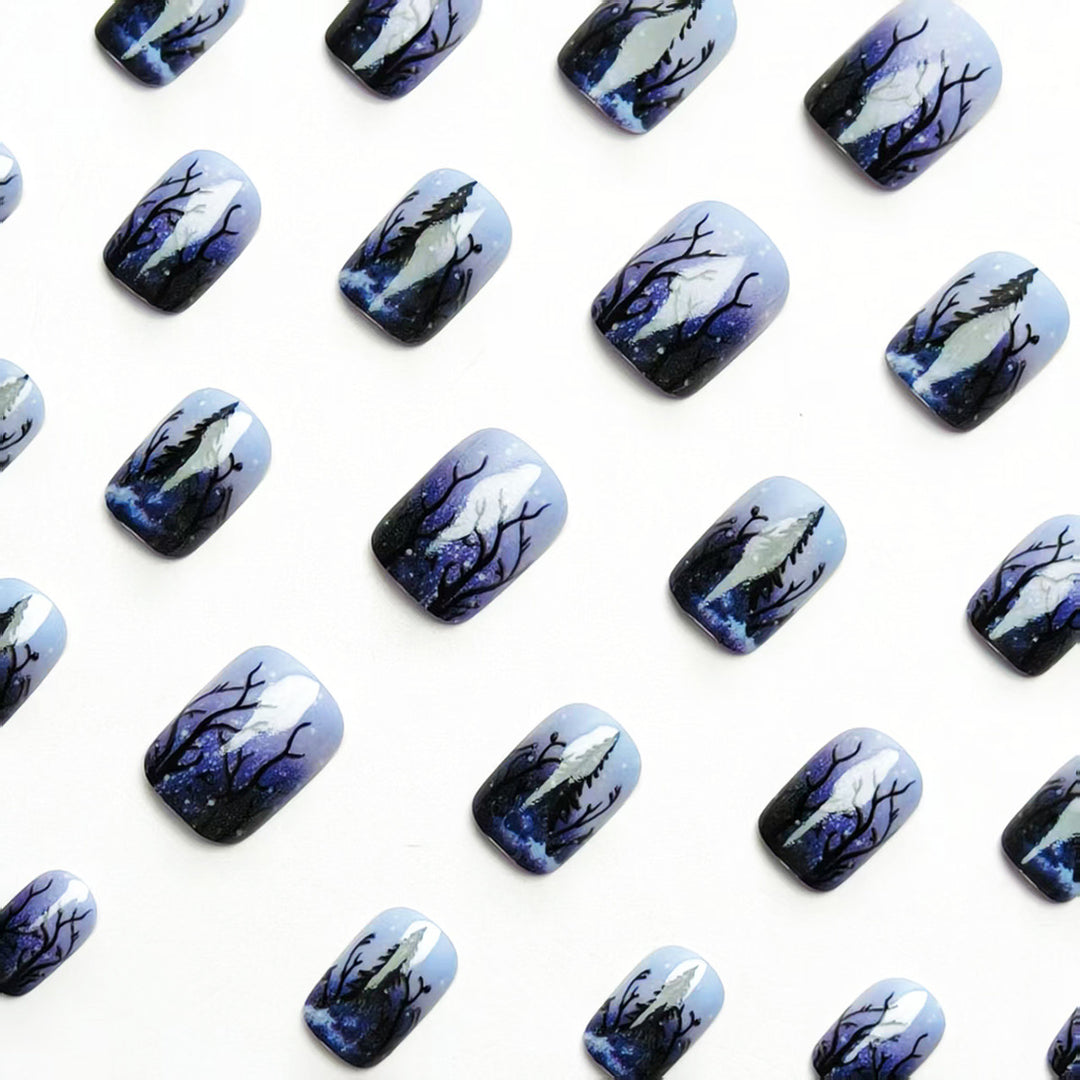 Forest Landscape Nail Art Bowlift