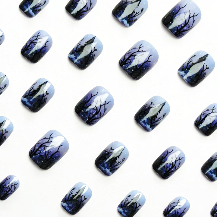 Forest Landscape Nail Art Bowlift