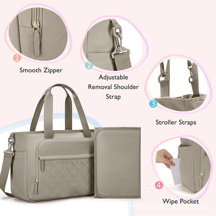 Quilted Multi-Purpose Work Tote Bowlift