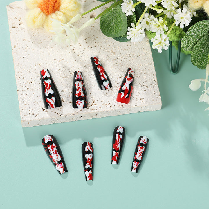 Creative art nails with exciting splatter pattern Bowlift