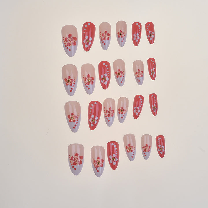 Elegant Floral Press-On Nail Art Collection Bowlift