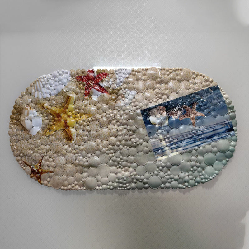 Coastal-Themed Memory Foam Bath Mat Bowlift