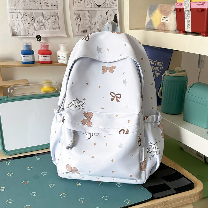Fun-Themed Cartoon Print Backpack Bowlift