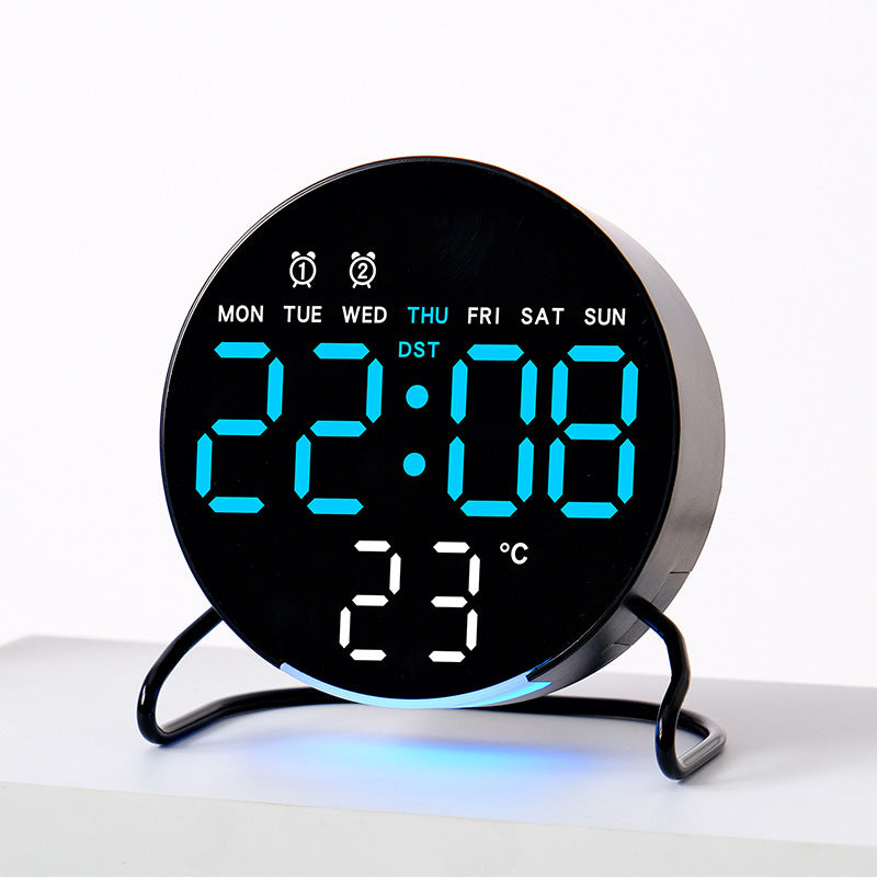 Digital alarm clock with temperature and calendar display Bowlift