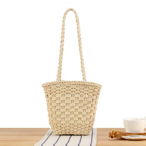 Handbag Made of Handmade Natural Weave with Sturdy Carry Handle Bowlift