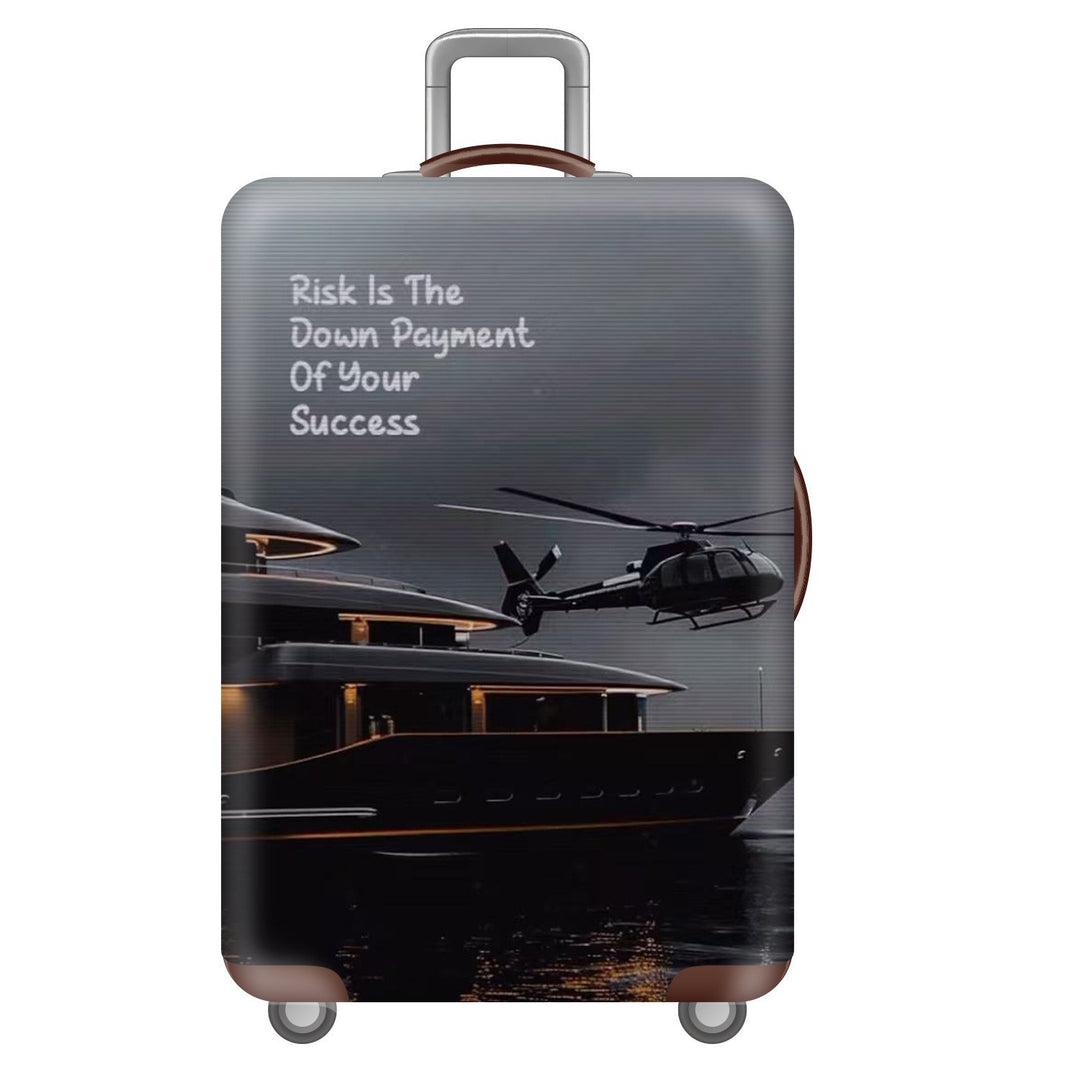 Unisex nano elastic suitcase cover with starry sky city motif, stretch protective cover for trolley luggage Bowlift