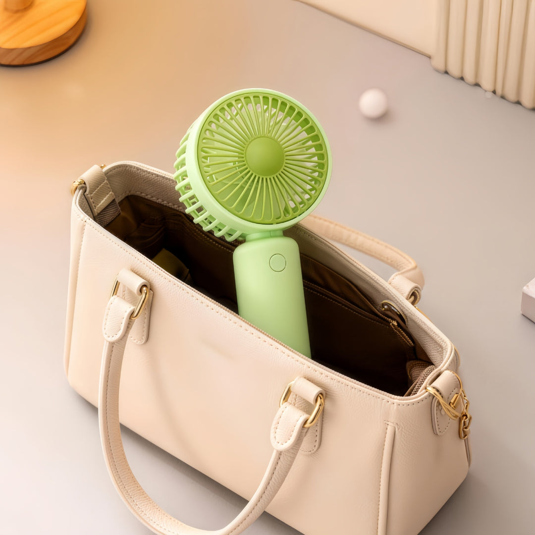 Women's Portable Hand Fan with USB-C Connection and Innovative Design Bowlift
