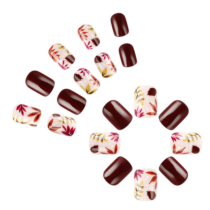 Autumn-Inspired Press-On Nail Art Bowlift