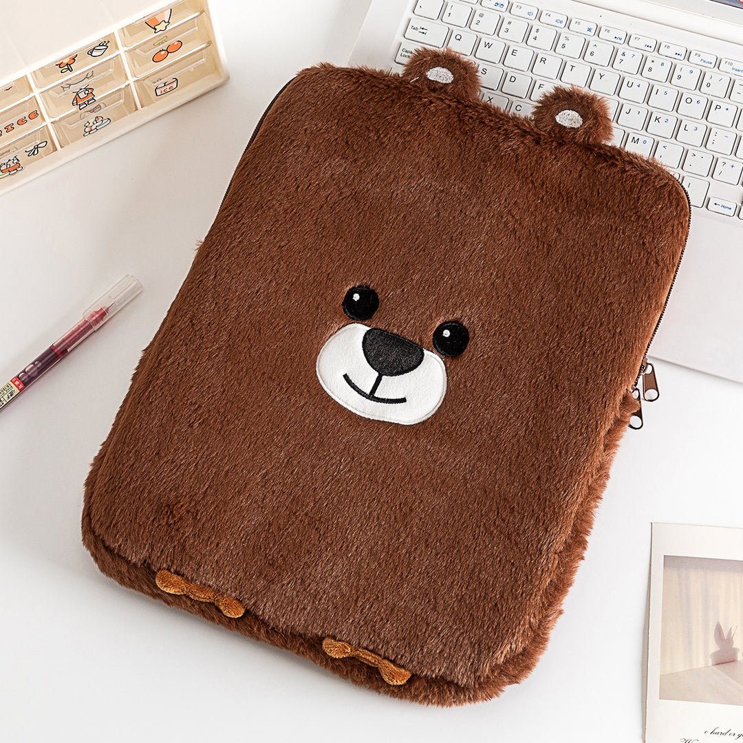 Plush Cat-Themed Pencil Case Bowlift