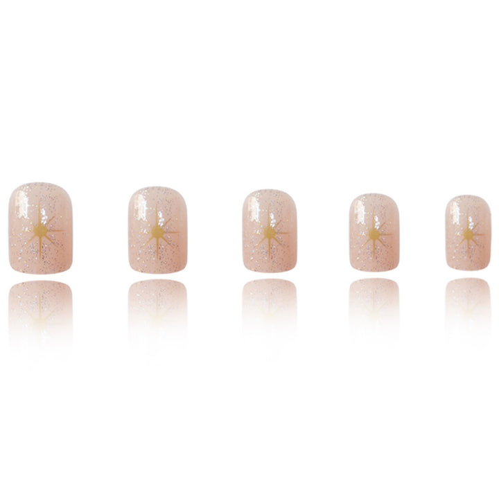 Glamorous Glitter Press-On Nail Extensions Bowlift
