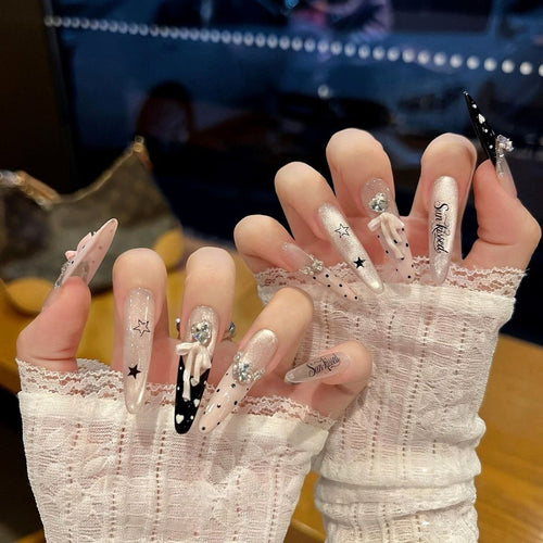Glamorous Decorative Press-On Nail Art Bowlift