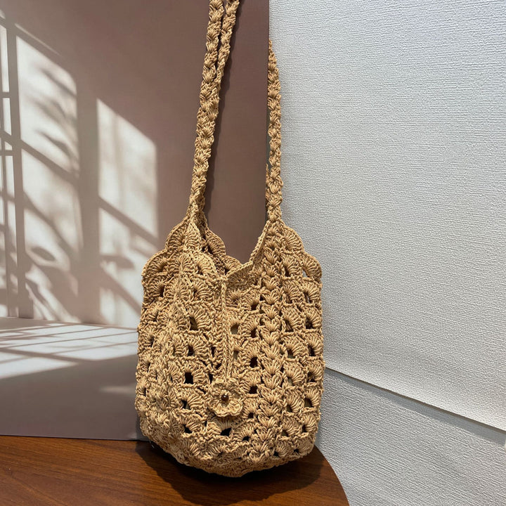 Hand-knotted Macrame Tote Bowlift